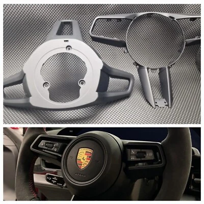 Tampa de volante Porsche acabamento 992 911 Panamera, Cayenne, Macan, Taycan fabricante de equipamento original - Imagem 1 de 4