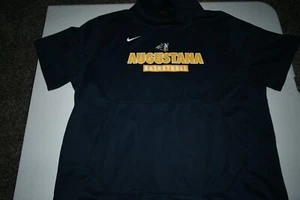 Men's Augustana Vikings Basketball XXL S/S Hoodie Hooded Sweatshirt (Navy Blue) - Picture 1 of 5
