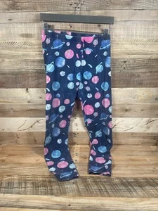 SO Blue Planets Girls XL (14/16) Leggings Outer Space Moon Stretch Pants Bottoms - Picture 1 of 3