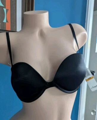 Nuevo con etiquetas Sujetador convertible acolchado Felina 34B para mujer S90499 negro sin tirantes con correas Foto 1 de 4