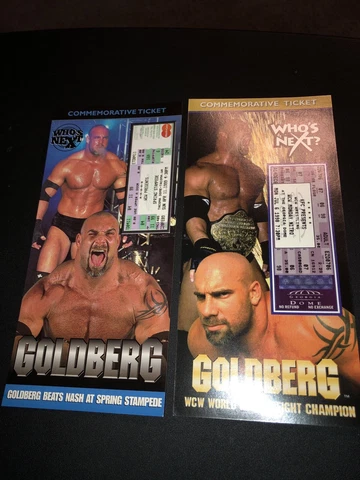 GOLDBERG BEATS HULK HOGAN & BEATS NASH-2 COMMEMORATIVE TICKETS Cover