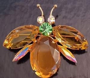 JOAN RIVERS Retirado JRXX 20º ANIVERSARIO, BROCHE ABEJA ESTRÁS NOS Glam - Imagen 1 de 4