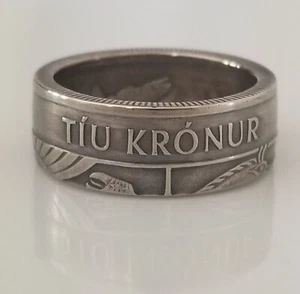 Icelandic Coin Ring | Iceland Island Kronur Ring | Handmade Ring | Travel Gift U - Bild 1 von 4