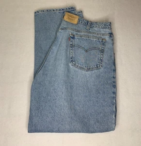 Vintage LEVIS 545 Loose Jeans Made USA Medium Wash Leather Patch Size 38x30 - Bild 1 von 11