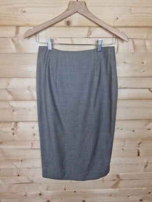 The Fold Straight Pencil Skirt UK 8 Cream Brown Knee Length Geometric print - Image 1 of 4