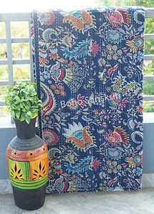 Quilts on sale Mukut print cotton blanket bohemian lightweight kantha bedspread - Picture 1 of 58