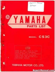 1970 Yamaha CS3C Parts List Parts Manual - Picture 1 of 1