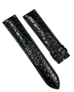 Genuine Montblanc Black Crocodile Leather 19mm x 18mm Band Strap - Picture 1 of 5
