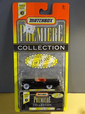 1996 MATCHBOX PREMIERE - WORLD CLASS - BLACK - 1957 FORD T-BIRD CONVERTIBLE - Image 1 of 2