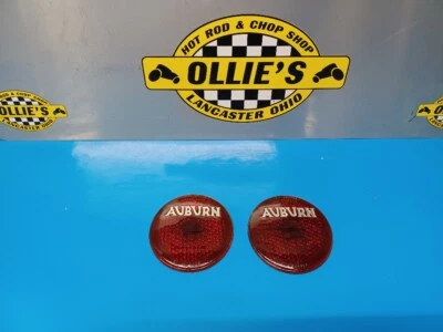 1934 1935 1936 LENTES DE LUZ TRASERA DE VIDRIO CASTAÑO ROJIZO Foto 1 de 4