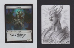 Magic Angel Artist Proof mit original Zeichnung Autogramm Julia Metzger MtG - Picture 1 of 3