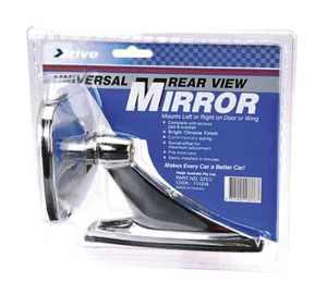 Universal Single Rectangle Chrome Side Door Mirror - Picture 1 of 2