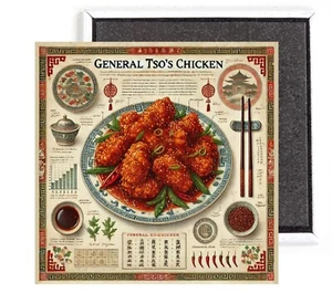 General Tso's Chicken FRIDGE MAGNET sign advertisement Chinese food - Picture 1 of 3