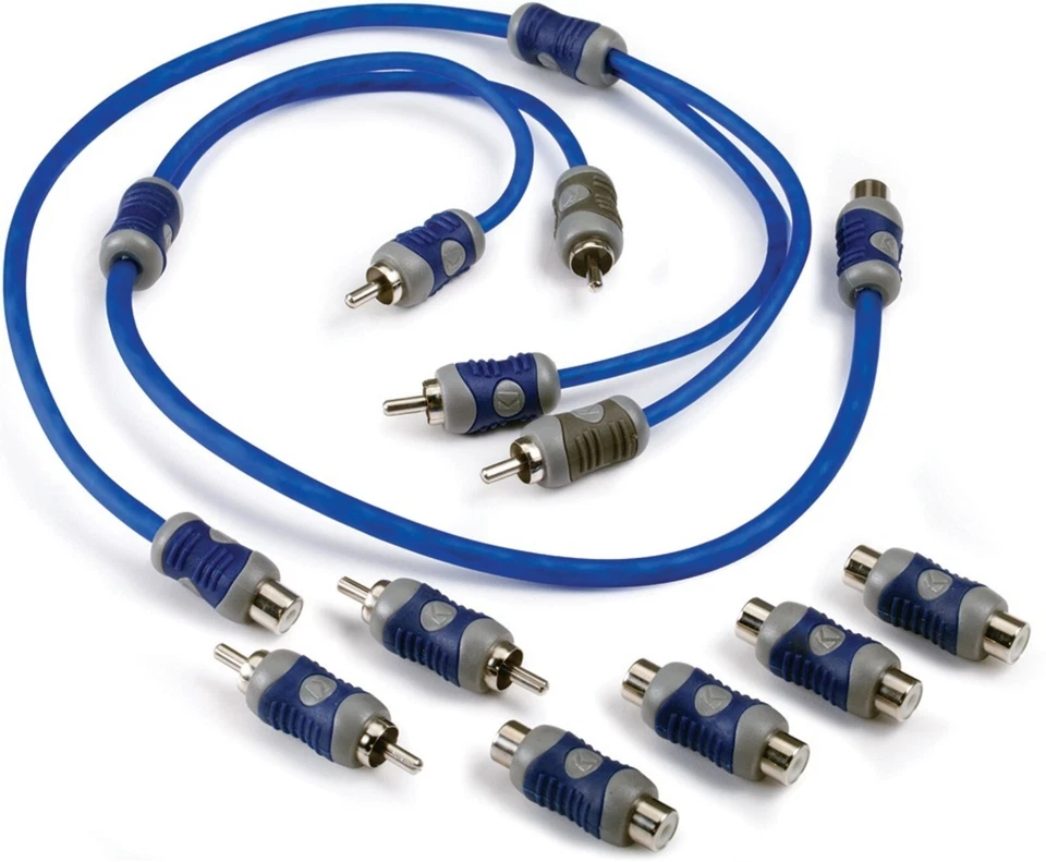 KICKER 46KIYFM 2-CHANNEL Y ADAPTER INTERCONNECT RCA AUDIO CABLE MALE TO FEMALE - Image 1 of 1