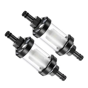 2pcs 8mm Universal Inline Petrol Fuel Gasoline Oil Filter with Filter Element - Picture 1 of 4