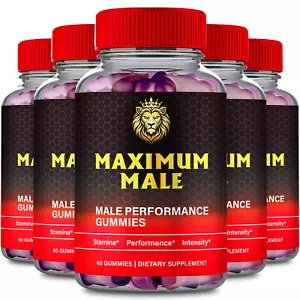 (5 Pack) Maximum Male Gummies, MaximumMale Gummy for Energy and Vitality - Picture 1 of 3