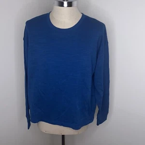 New J Crew Womens Sz XL Blue Knit Top Shirt Style BE270 Crew Neck Sweatshirt - Picture 1 of 5