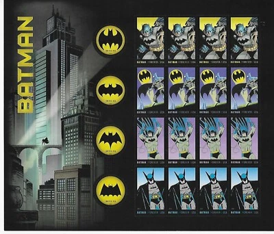 US Batman Forever Stamp Sheet Scott #4928-4935 - Image 1 of 2
