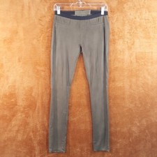 HELMUT LANG Womens Jeans Size 26 Green Skinny Pull On Jegging Tencel Stretch