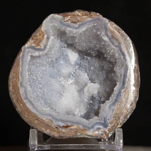 Well Formed Boytroidal Blue Druzy Quartz Dugway Geode Half Crystal Mineral Stone - Picture 1 of 6