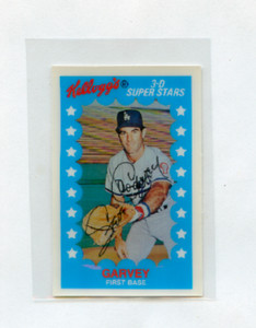 1982  KELLOGG'S 3-D SUPER STARS # 47 STEVE GARVEY , DODGERS