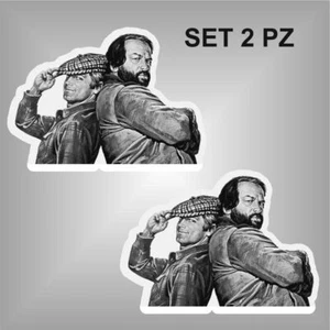 adesivo bud spencer terence hill 2 PEZZI Bsticker decal autocollant aufkleber - Imagen 1 de 1