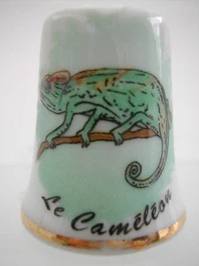 Dé à coudre de collection Thimble - LES REPTILES - LE CAMELEON - Imagen 1 de 1