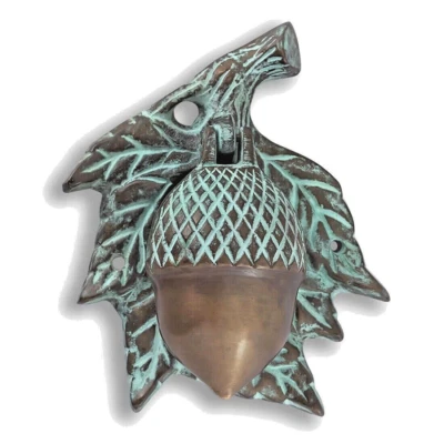 Llamador de puerta de bellota latón Verdi acabado bronce tuerca de ardilla ~ SPI Home 41046 Foto 1 de 2