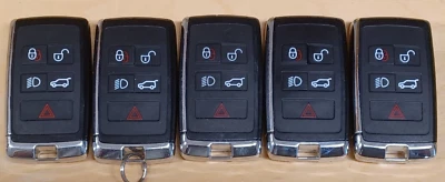 5x Genuine OEM 5 BTN Land Rover Smart Key Remotes in FAIR CONDITION    KOBJXF23A - Image 1 of 4
