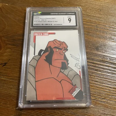 Hellboy Animated Sword of Storms Sketch Card SK13 082/277 William O’Neil 2007 - Image 1 of 4