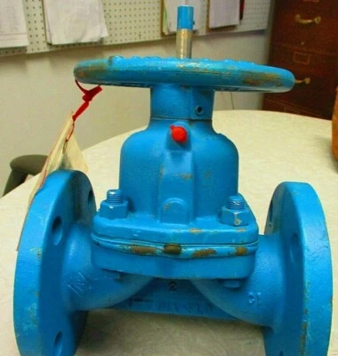 Diaphragm Valve ITT DIA-FLO 2" FF Flanged Cast Iron Body EPDM Diaphragm - Image 1 of 4