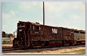 Postkarte: Norfolk & Western 8521 Zug, Bellevue OH, Chrom, unpostiert - Bild 1 von 2