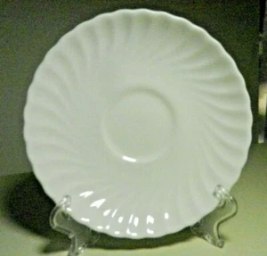 1961-Minton China-White Fife 5 5/8" Saucer-For Coffee Cup-6 Available- - Picture 1 of 4