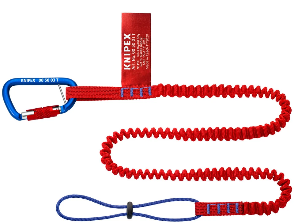 Knipex 00 50 05 T BKA, 38" Tool Tethering Lanyard with Captive Eye Carabiner - Image 1 of 1