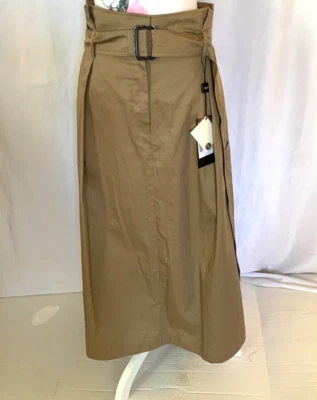 Max Mara Mujer Primavera/Otoño Nuevo Algodón Moda Cintura Alta Falda Larga Talla 16 Foto 1 de 4