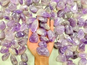 Big Amethyst Tumbled Stones 1.5" to 2.5" Bulk Natural Gemstones Reiki Crystals - Picture 1 of 5