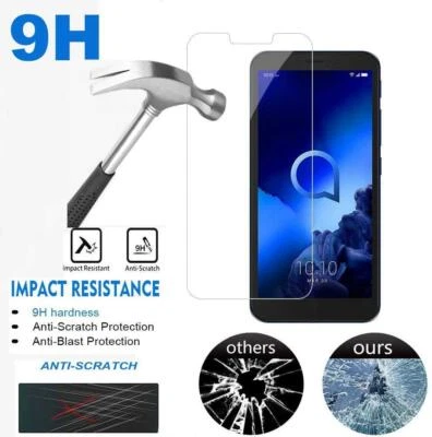 New Thin Clear Tempered Glass Screen Guard For Alcatel 1V 2019 5001D (Pack Of 5) — 第 1/4 张图片