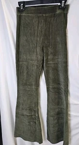 Aerie Damen Groove On Leggings Hose gerippt Schlag grün hoher Bund ~ neu mit Etikett ~ Small - Bild 1 von 6