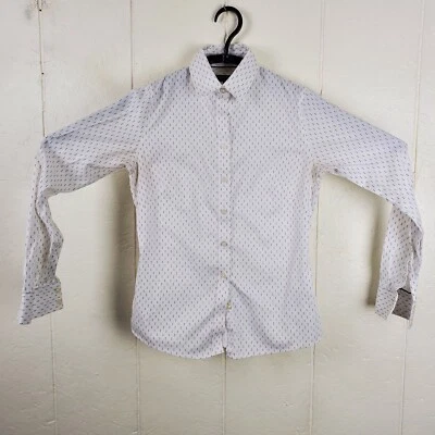 Banana Republic Button Up Shirt Women Size 2 White Collared Long Sleeve Casual - Image 1 of 4