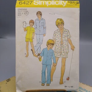 Vintage Sewing PATTERN Simplicity 6427, Childrens Two Sizes 1975 Boys and Teens - Picture 1 of 3