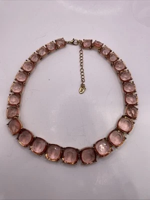 "Juego de collar de cristal melocotón Zara Bezal 20"" W 3"" extensor" Foto 1 de 4