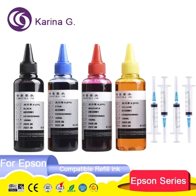 100ml Universal Refill Dye Ink Kit Compatible for HP Canon Lexmark  Dell Brother - Image 1 of 4