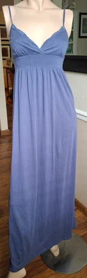 Victoria's Secret Maxi Dress Triangle Top Soft Stretch Blue Purple Women Size XS - Image 1 of 4