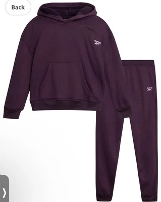 Nuevo con etiquetas Conjunto de 2 piezas de sudadera Reebok para niñas talla 6x ciruela $48 Foto 1 de 4