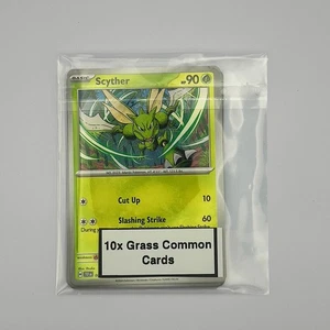 Grass Type Pokemon TCG Card Bundle 10x Common Cards (No Duplicates) - Picture 1 of 3