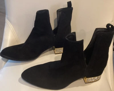 Женские черные замшевые заостренные сапоги вестерн Jeffrey Campbell «Cromwell» размер 10 НОВЫЕ - Изображение 1 из 4