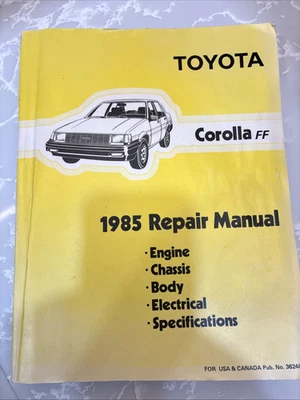 1985 Toyota Corolla FF Factory Service Repair Manual OEM - Image 1 of 4