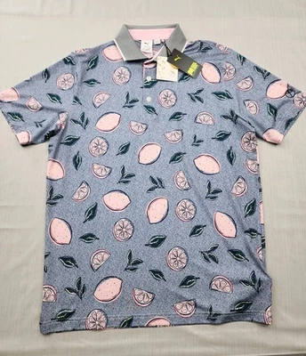 NEW Puma Golf MATTR x Arnold Palmer Pink Lemonade Polo Shirt Mens Sz Medium $90 - Image 1 of 4