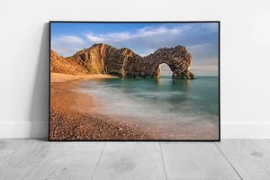Durdle Dor a rock arch Jurassic Coast Dorset England Ready to Hang Wall Art - Picture 1 of 10