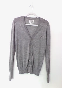 Grey Shadow Merino Wool Cardigan ALLSAINTS long sleeve TOP Small ALL SAINTS - Picture 1 of 3